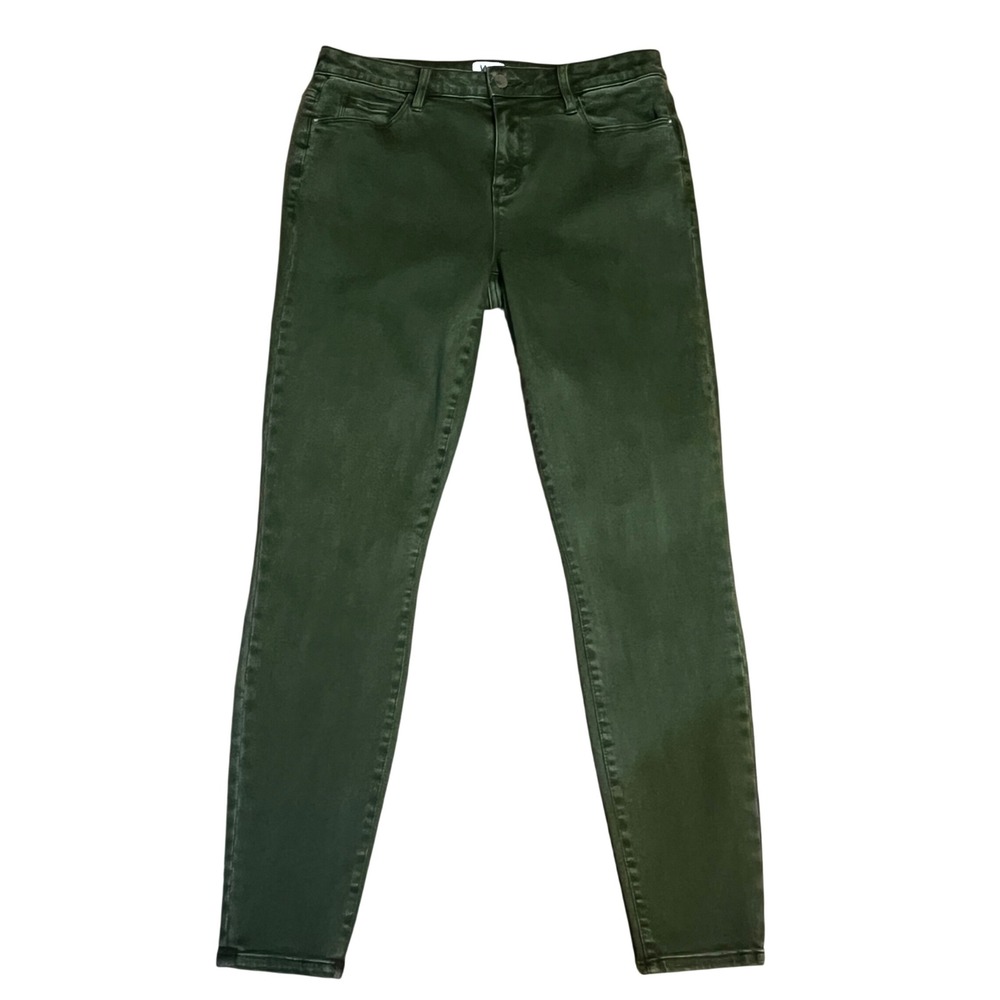 Wash Lab Denim Womens Olive Green Jeans Size 30 Earthy Utility Streetwear